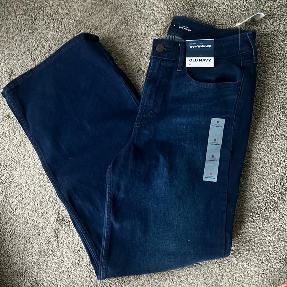 Old Navy Wide Leg Jeans - Dark Blue